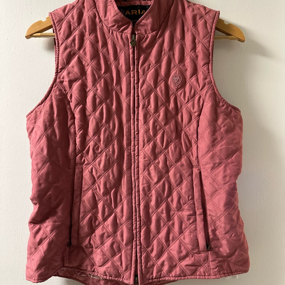 Ariat Pink Quilted Vest Lightweight Outerwear